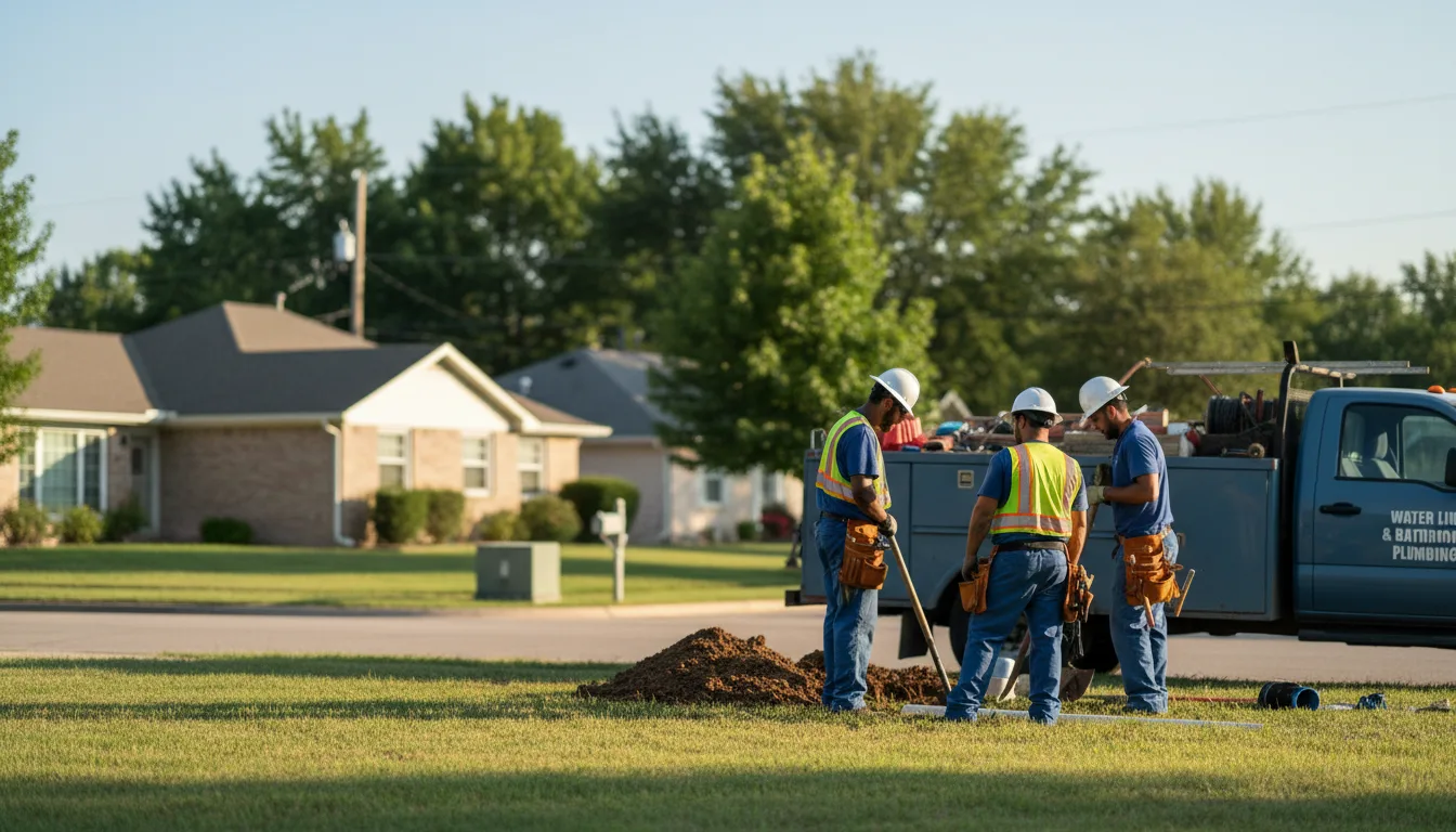 Residential water line and bathroom plumbing service in Elizabeth, AR